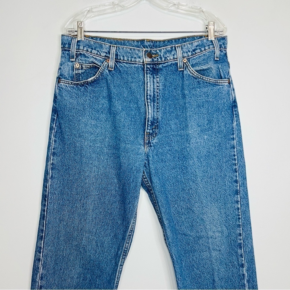 Vintage Levi’s Blue 505 Straight Leg Orange Tab Jeans 36W - Picture 3 of 9